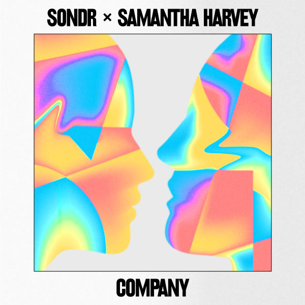 Cover design for Sondr’s single “Company,” with abstract illustration of two heads. Designed with Guy Pittard and Creative Footing.