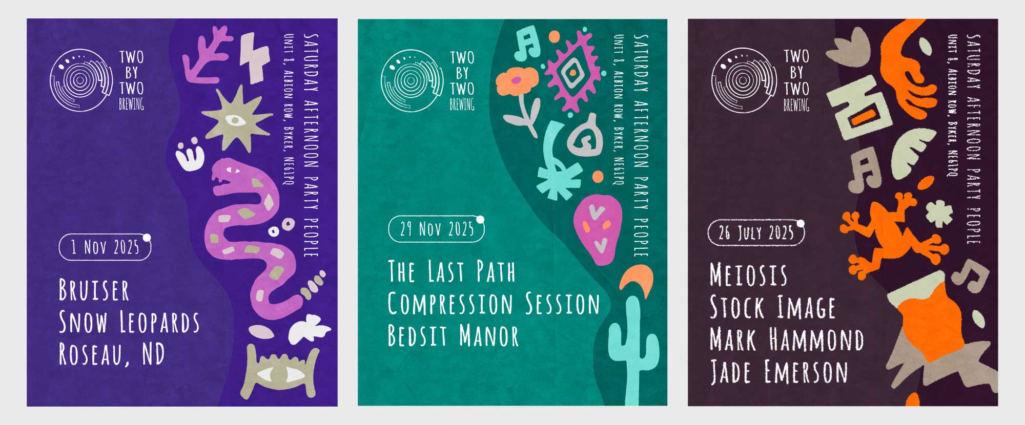 Some social designs for Two by Two Brewery